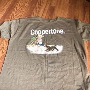 Vintage style coopertone t-shirt xl girl and dog